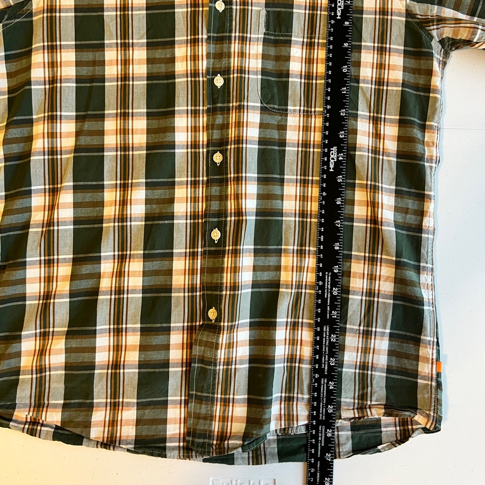 Classic Green and Brown Plaid Men's Shirt - Picture 7 of 8